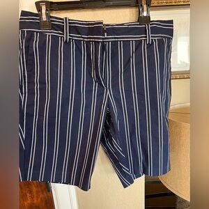 Anne Taylor blue and white stripe shorts. Size 10